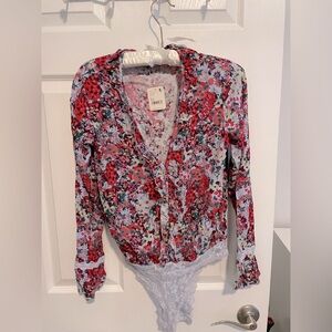 Free People Henley bodysuit XS